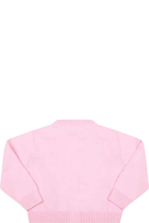 Topwear for Baby Girls Simonetta Pink Cardigan For Baby Girl