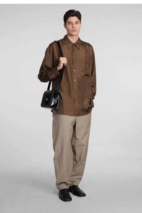Lemaire for Men Lemaire Shirt In Brown Silk