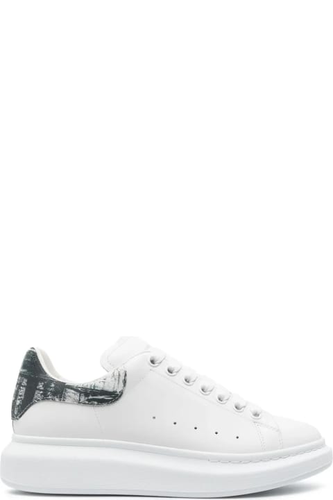 Fashion for Men Alexander McQueen White Oversized Sneakers With Fold Print