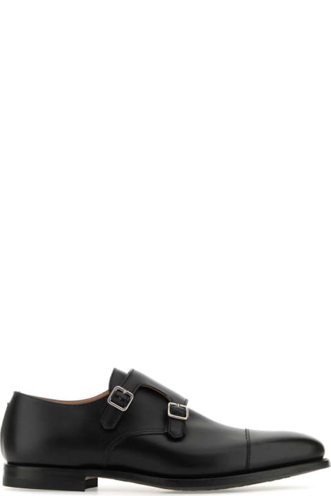 Loafers & Boat Shoes for Men Crockett & Jones Black Leather Lowndes Monk Strap Shoes