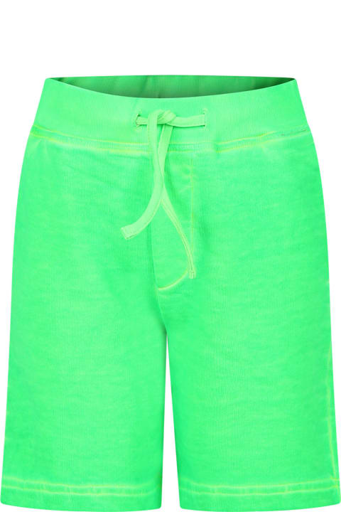 Homeware Dsquared2 Green Sports Shorts For Boy With Logo