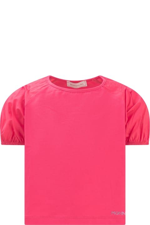 Monnalisa T-Shirts & Polo Shirts for Girls Monnalisa T-shirt With Rhinestones