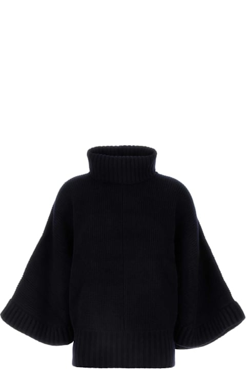 Chloé for Women Chloé Navy Blue Wool Blend Sweater