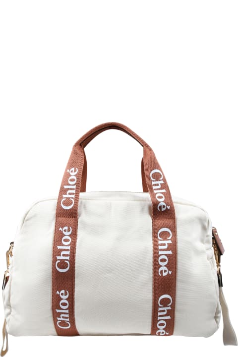Accessories & Gifts for Baby Girls Chloé Ivory Changing Bag For Baby Girl
