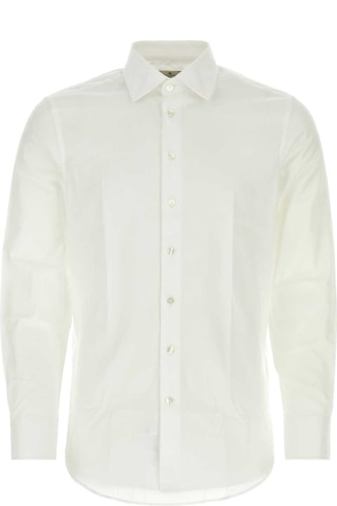 Etro Shirts for Men Etro White Poplin Shirt