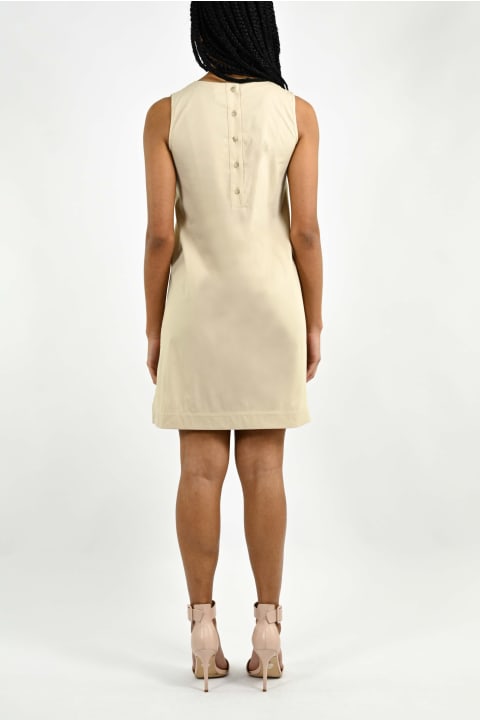 Stretch Cotton Midi Dress