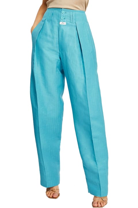 Etro for Women Etro Linen-silk Moonlight Trousers