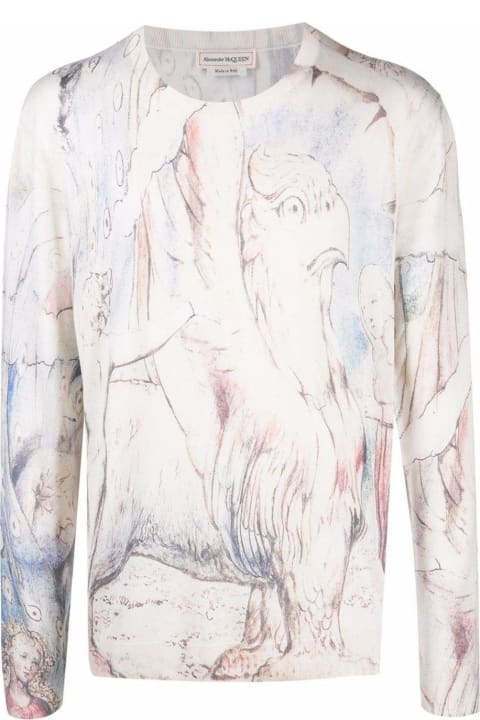 Alexander McQueen Sweaters for Women Alexander McQueen William Blake Dante Print Pullover