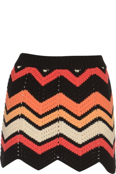 Alanui Skirts for Women Alanui Multicolor Cotton Blend Miniskirt