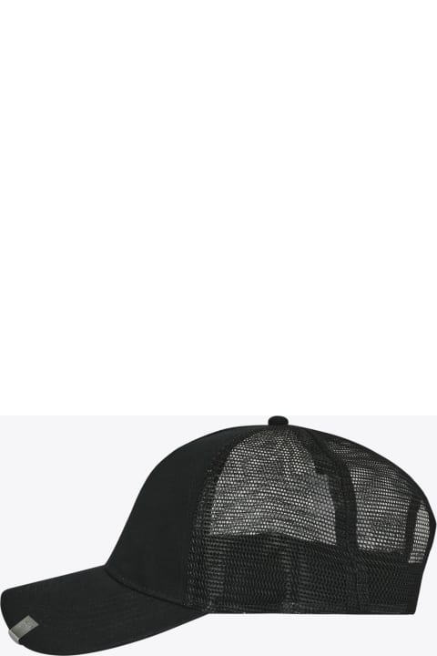 Hats for Men 1017 ALYX 9SM Lightercap Trucker Cap Black baseball cap with mesh at back - Lightercap Trucker Cap