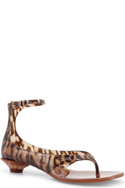 Chloé Jelly Tpu Sandals With Animal Print