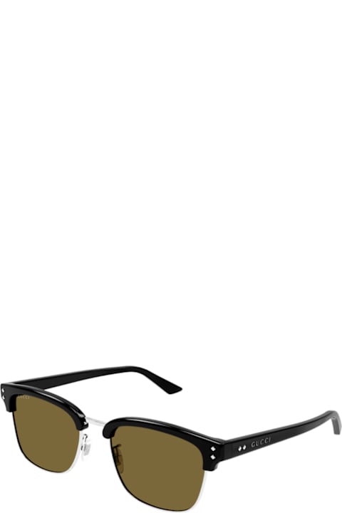 Gucci Eyewear Eyewear for Men Gucci Eyewear Gucci Gg1897sk Linea Institutional Logo 003 Black Rown Sunglasses