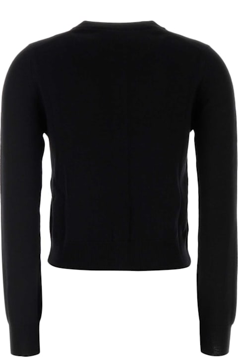Maison Kitsuné Black Wool Cardigan