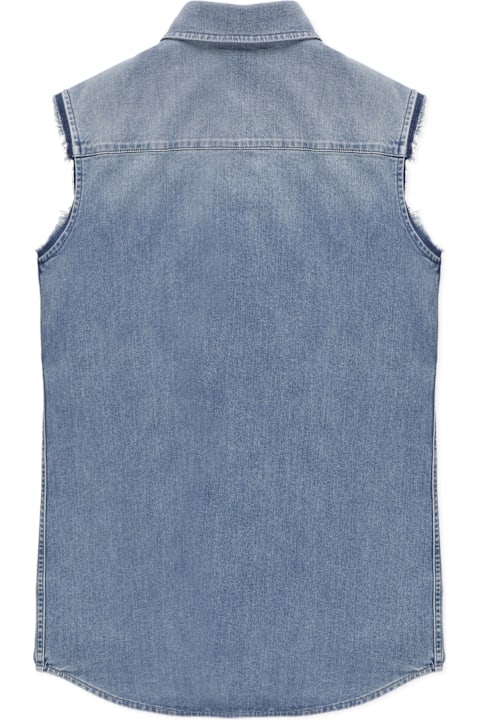 Golden Goose Dresses for Girls Golden Goose Denim Dress With Embroidery