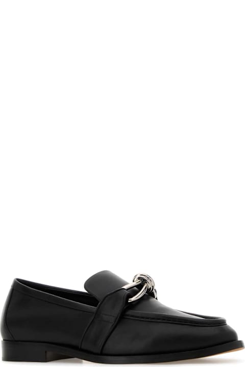 Bottega Veneta Black Leather Astraire Loafers
