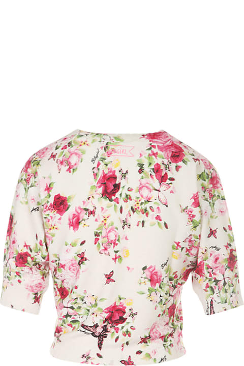 Alabaster Top With Floral Print