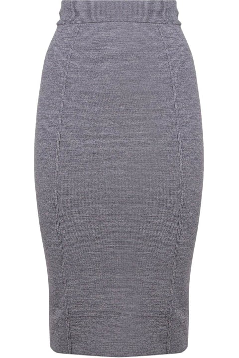 Skirts for Women Pinko Logo Stitched Midi Skirt