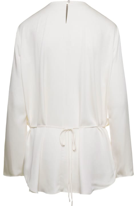 Theory Clothing for Women Theory White Blouse With Asymmetric Hem In Silk Woman