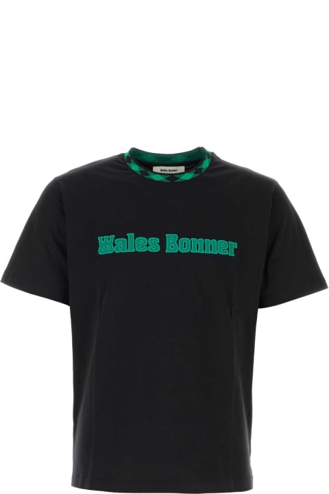 Topwear for Men Wales Bonner Black Cotton Original T-shirt
