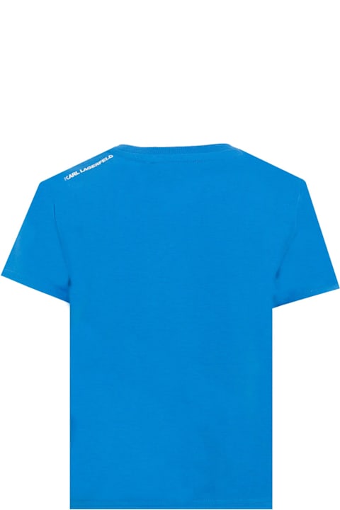 Karl Lagerfeld Kids for Men Karl Lagerfeld Kids Blue T-shirt For Boy With Karl Lagerfeld