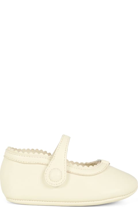 Homeware Gucci Ivory Ballet Flats For Baby Girl With Gg