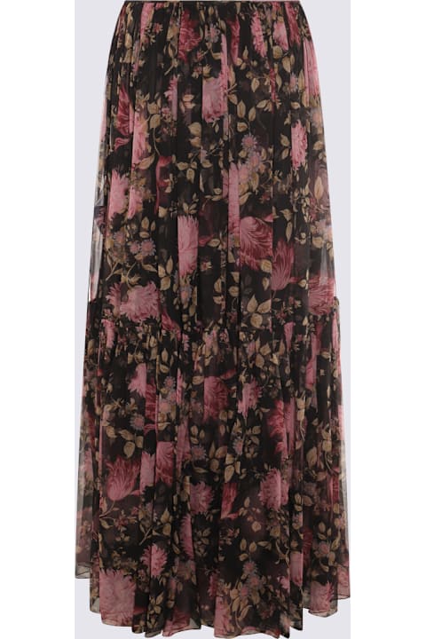 Chloé تنورات لـ السيدات Chloé Multicolor Linen Skirt