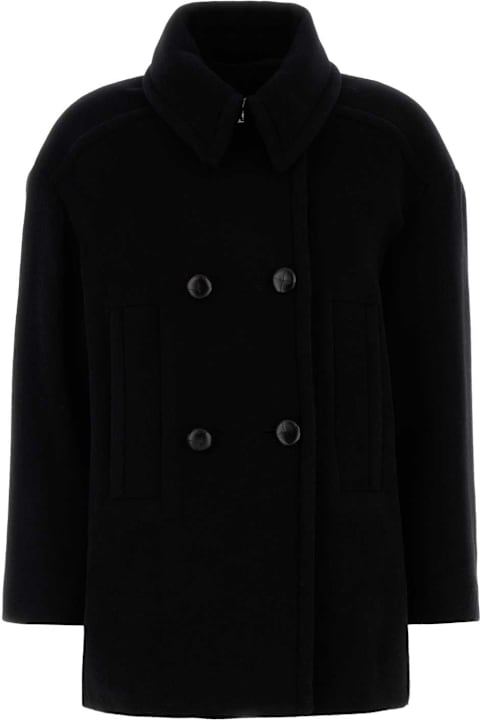 コート Isabel Marant Black wool blend Fiby coat ISABEL MARANT Fiby Coat | Black | FARFETCH