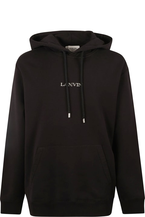 Fleeces & Tracksuits for Men Lanvin Oversized Logo Embroidery Hoodie