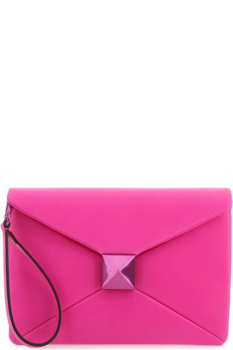 Bags Sale for Men Valentino Garavani Pp Pink Nappa Leather One Stud Clutch