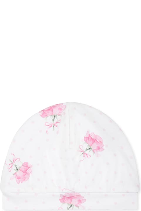Monnalisa for Kids Monnalisa White Hat For Baby Girl With Polka Dots