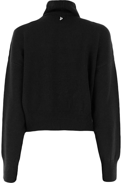 Dondup Sweaters for Women Dondup Black Wool Dolcevita Sweater