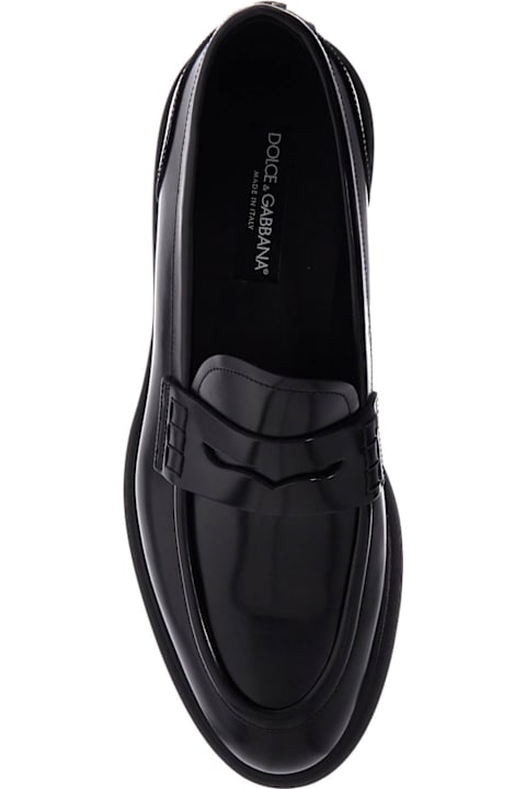 Dolce & Gabbana for Men Dolce & Gabbana Brushed Leather Loafers