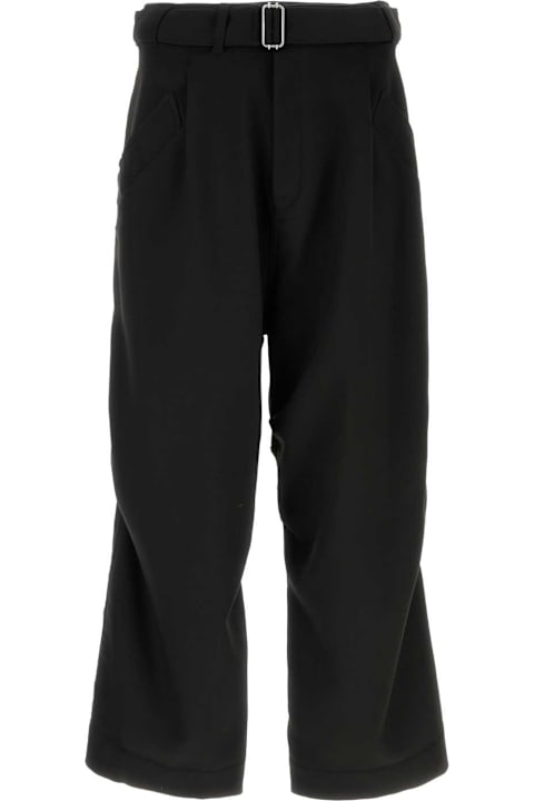 Emporio Armani for Men Emporio Armani Black Stretch Polyester Blend Pant