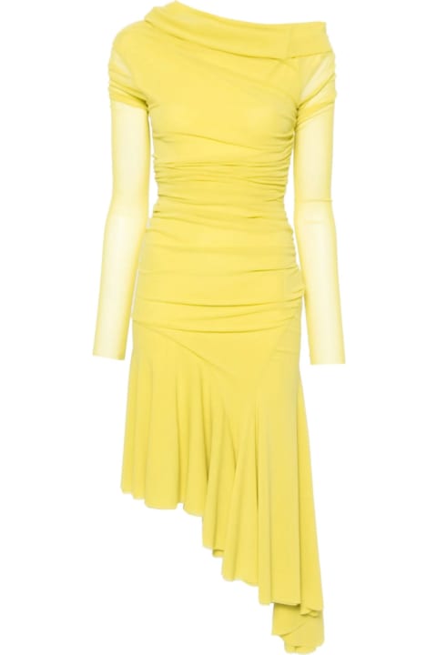 Philosophy di Lorenzo Serafini for Women Philosophy di Lorenzo Serafini Yellow Asymmetric Midi Dress