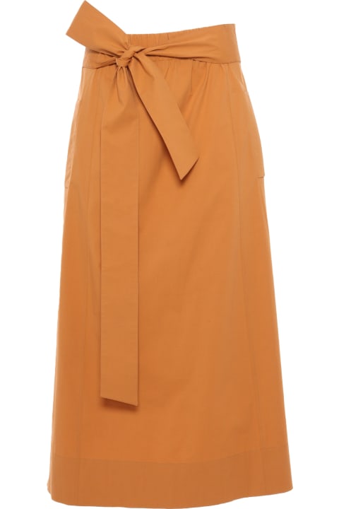Antonelli Skirts for Women Antonelli Orange Skirt With Bow
