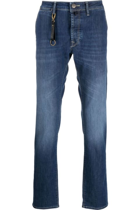 Incotex Pants for Men Incotex Indigo Blue Cotton Blend Jeans