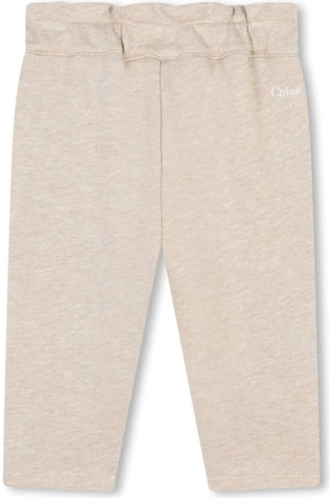 Bottoms for Baby Girls Chloé Chloè Kids Trousers Beige