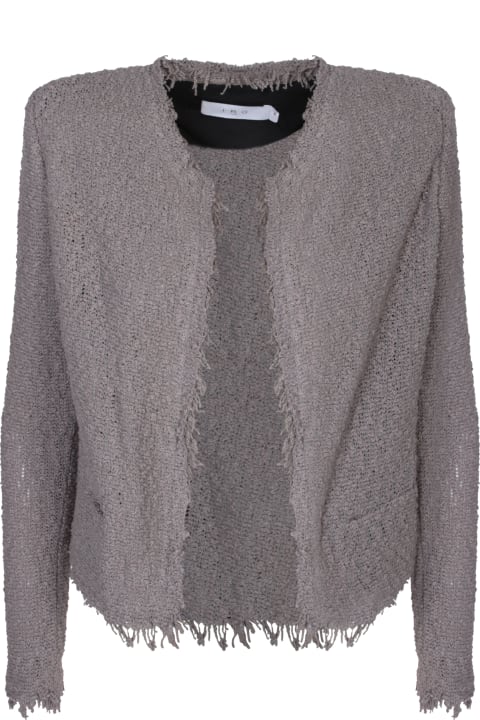 IRO Sweaters for Women IRO Shavani Grey Bouclã© Wool Jacket