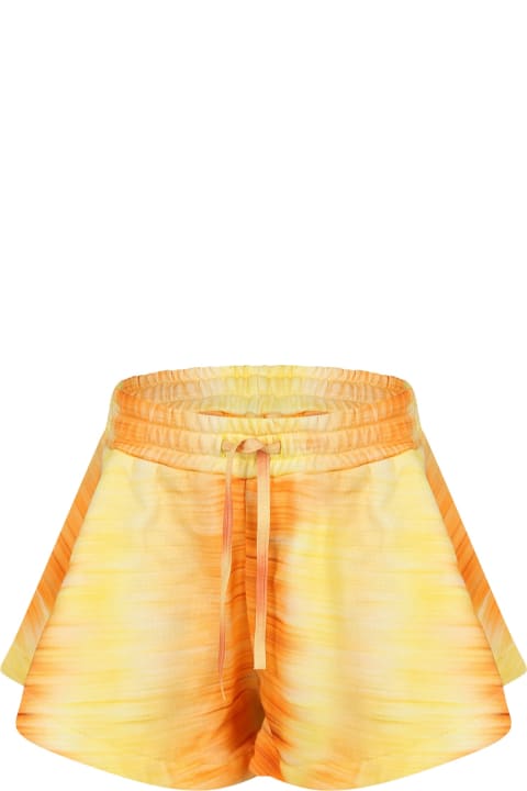 Fashion for Kids MSGM Orange Shorts For Girl With Logo