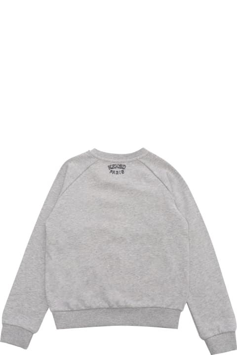 ボーイズ ニットウェア＆スウェットシャツ Kenzo Kids Grey Sweater With Pattern
