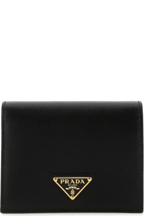 Prada for Women Prada Black Leather Wallet