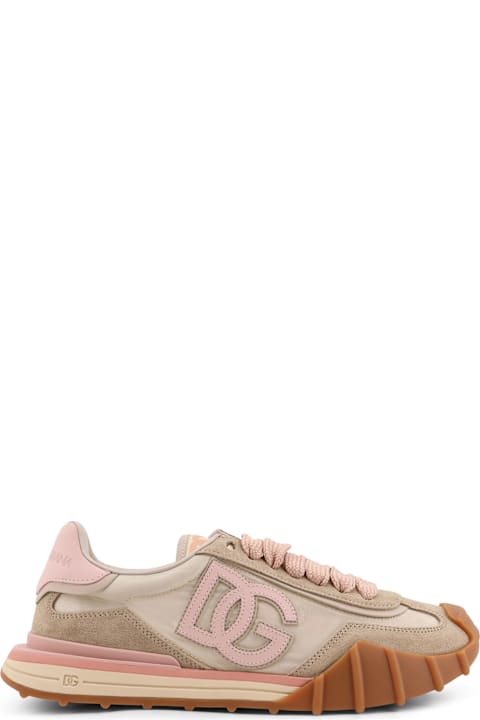 Dolce & Gabbana Nylon Sneakers With Logo Patch On The Side