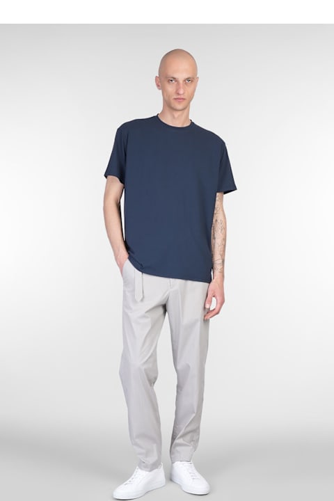 Low Brand Clothing for Men Low Brand B150 T-shirt In Blue Cotton