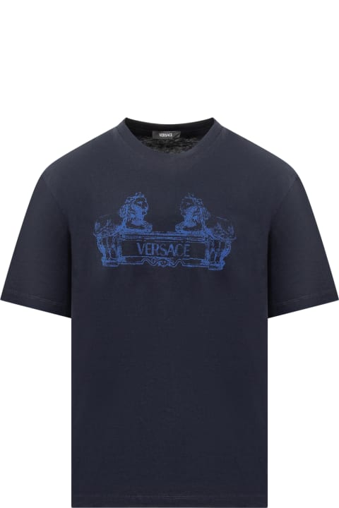 Versace Topwear for Men Versace Cotton T-shirt With Logo