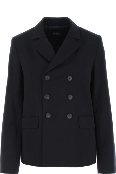 A.P.C. Coats & Jackets for Women A.P.C. Black Wool Blend Blazer