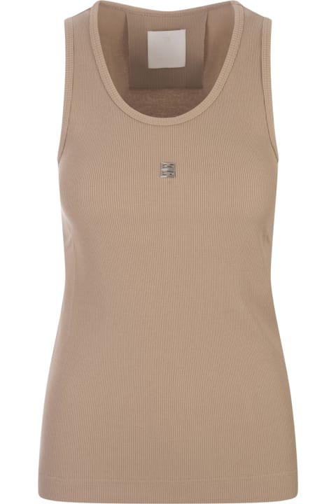 Topwear for Women Givenchy Beige Top With Logo Plaque