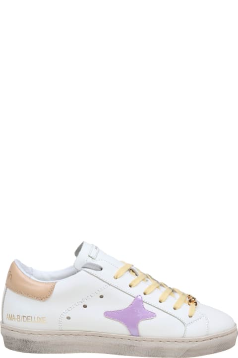 AMA-BRAND Shoes for Women AMA-BRAND Sneakers In White Leather And Glicine