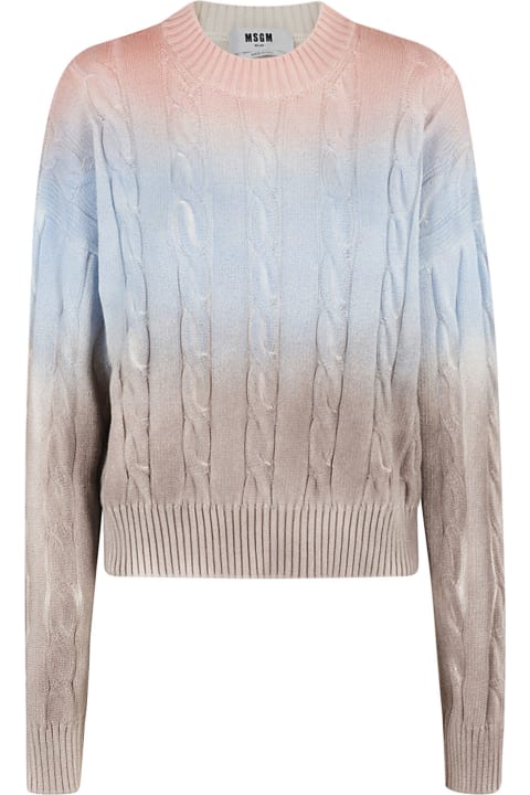 MSGM Sweaters for Women MSGM Round Neck Knitted Sweatshirt