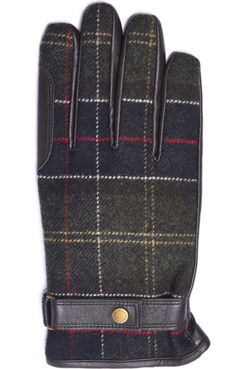 قفازات لـ القسم الرجالي Barbour Tartan Panelled Gloves