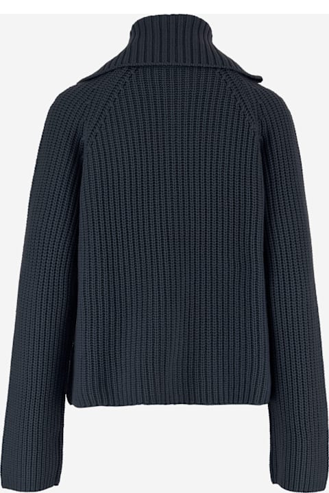 Clothing Sale for Women Allude Wool And Cashmere Zip-up Sweater
